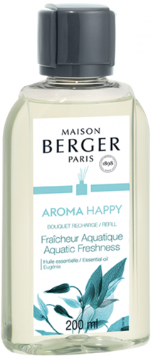 Lampe Berger Navulling geurstokjes 200ml Happy - Fraîcheur Aquatique / Aquatic Freshness