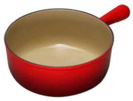 Le Creuset Gietijzeren ronde steelpan zonder deksel in Kersenrood 20cm 1,9l