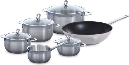 BK Excellent Pannenset - 6 delig + Allround Wokpan 28 cm