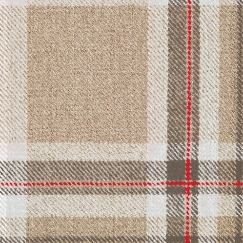 PPD Check beige Napkin 33x33