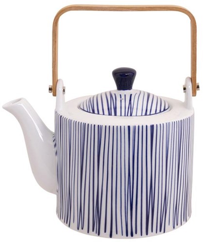 Tokyo Design Nippon Blue Teapot 1.3-1.4lt Lines