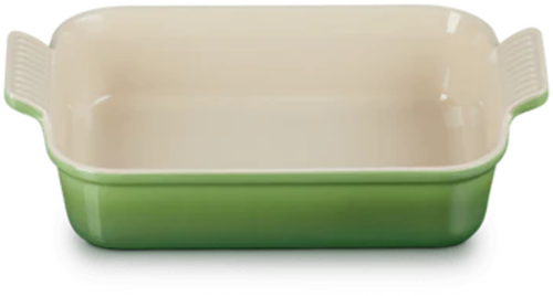 Le Creuset Aardewerken rechthoekige ovenschaal in Bamboo Green 26cm 2,3l