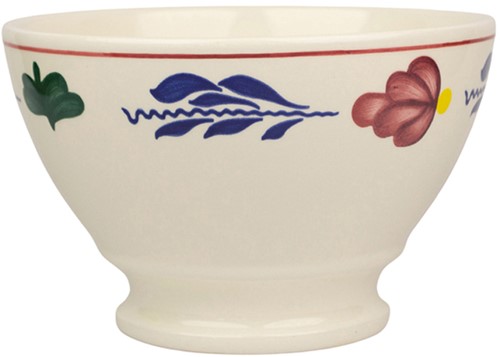 Royal Boch Boerenbont Set 4 Bowls van 16cm Crème met decor Aardewerk