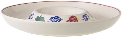 Royal Boch Boerenbont Apero-schaal van 33cm Crème met decor Aardewerk