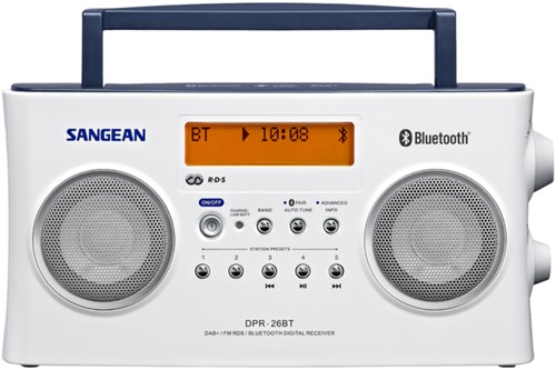 SANGEAN DIGITALE RADIO BT DAB+ WIT