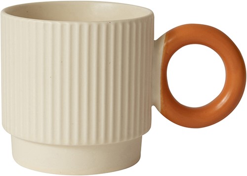 Table of Joy Luka Mugs Beige (Oranje oor) Oranje Aardewerk