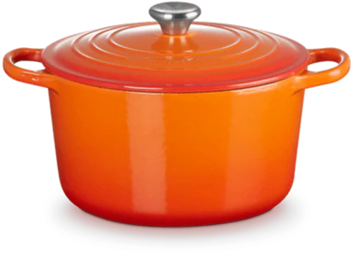 Le Creuset Stoofpan Signature Rond Hoog 24cm Oranjerood