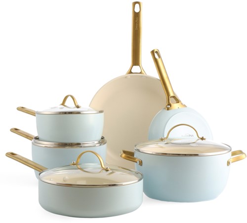 Greenpan Padova Light Blue 10-delige pannenset