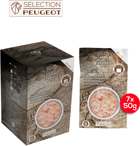 Peugeot 7 zakjes Andes roze zout 350g (7 * 50g)