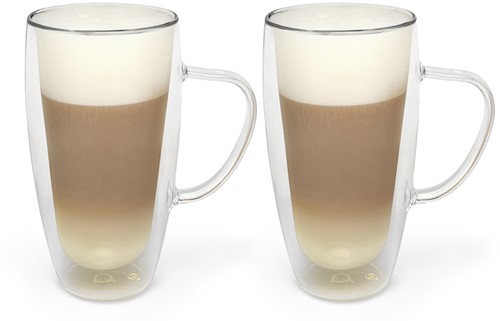 Bredemeijer Giftset 2 Dubbelwandige Cappuccino/Latte Macchiato Glazen, 0,4l Transparant Glas