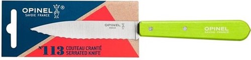 Opinel Kartelmes N°113  Green Apple rvs/beukenhout kaart