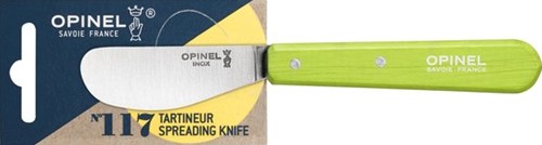 Opinel Botermes N°117  Green Apple RVS/beukenhout kaart