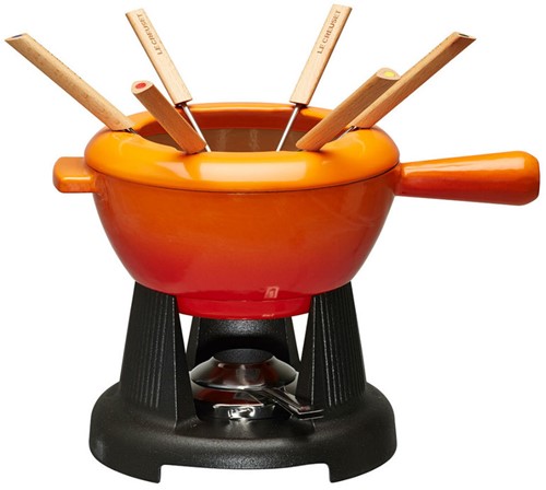 Le Creuset Gietijzeren fondueset in Oranjerood 20cm 2l