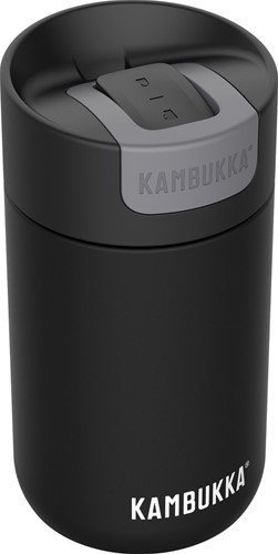 Kambukka Stainless Steel Double Wall Vacuum Insulated Tumbler with Switch  lid Jet Black 300ml (10oz)