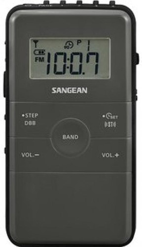 SANGEAN DT-140 (POCKET140), draagbare radio FM/AM, oplaadbaar, grijs/zwart