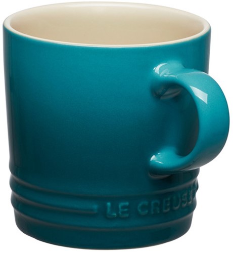 Le Creuset Aardewerken koffiebeker in Deep Teal 0,2l