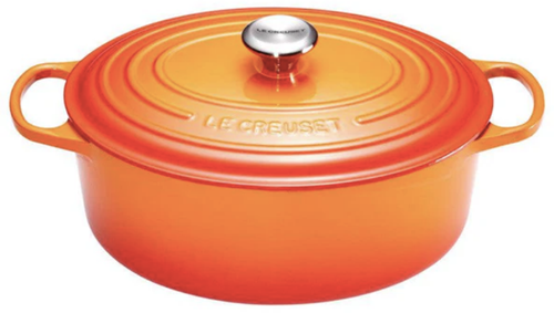 Le Creuset Gietijzeren ovale braadpan in Oranjerood 40cm 13,9l