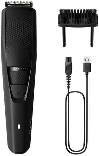 Philips BT3234/15 BEARD TRIMMER 3000 WITH HAIR LIFT&TRIM COMB, SELF-SHARPENING BLADES, ZOOM WHEEL WITH 0.5 MM STEPS, 20 SETTINGS FROM 0.5 MM - 10 MM, 1HR CHARGING / 60 MIN USE, CORDLESS, WASHABLE BLAD