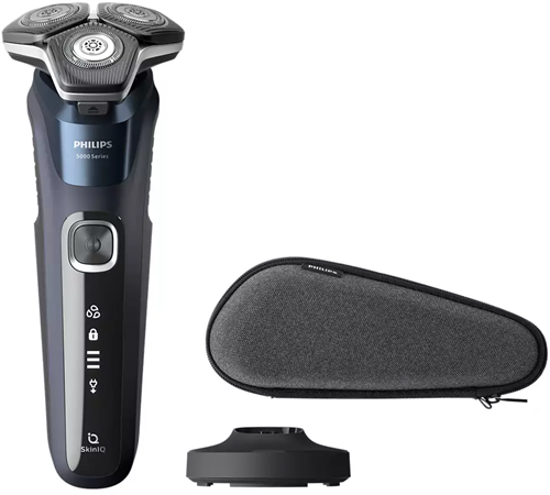 Philips S5885/35 SHAVER SERIES 5000, HARD POUCH, CHARGING STAND, MIDNIGHT BLUE