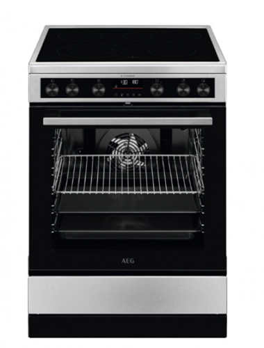 AEG CCB6692APM Fornuis - vitrokeramische kookplaat - multifunctionele heteluchtoven - pyrolysefunctie - SteamBake - inox