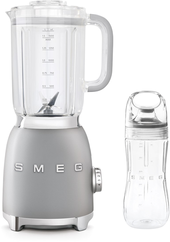 Smeg BGF01 Bottle to go + Smeg BLF01SVEU Blender - volume 1,5 liter - metaalgrijs