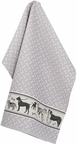 Bunzlau Castle Tea Towel Bunzlau Dog 65x65cm, grey