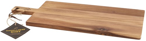 Dagelijkse Kost Serveerplank met handvat uit acaciahout 50x20x1.5cm