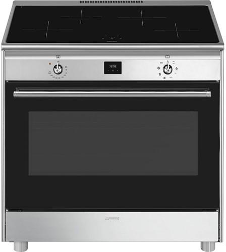 Smeg CG90CIXT Fornuis-90x60 cm-Inductie-4 kookzones-1 ovenruimte