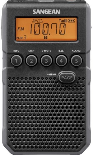 SANGEAN HAND-HELD RECEIVER FM/AM ZWART