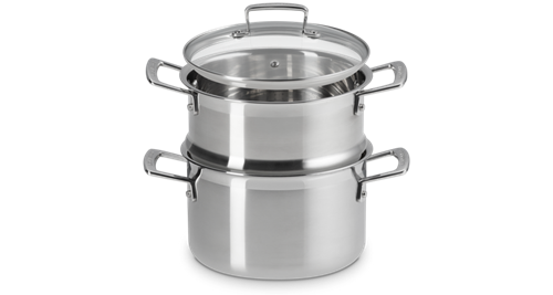 Set Kookpan met Stoommand in Classic 3-ply RVS - 20 cm 4l