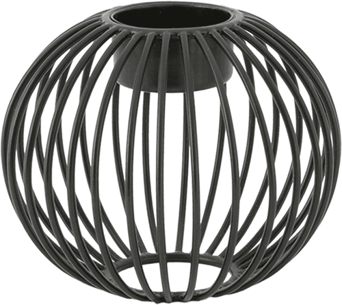Point Virgule Wire theelichthouder zwart ø 10.5cm
