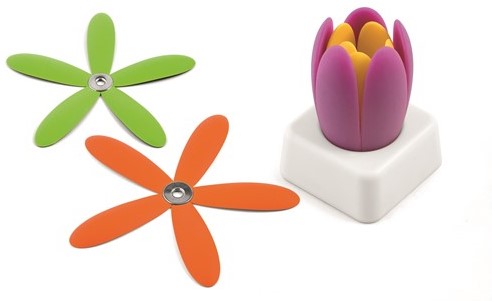 Weis Pottenonderzetter silicone tulp - Lichtgroen/Donkergroen