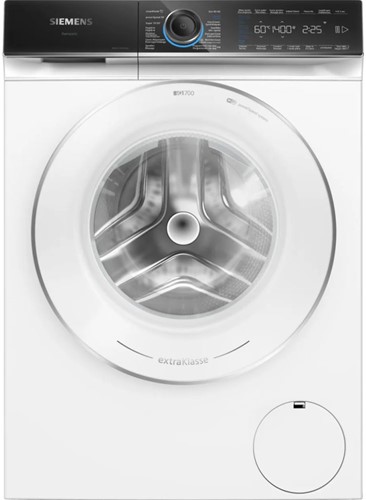 Siemens Wasmachine HC - iQ700 Vrijstaand 9 kg, 1400 tr/min., iQdrive, smartFinish, powerSpeed, LED display direct touch, LED light, aquaStop Wit A-50%